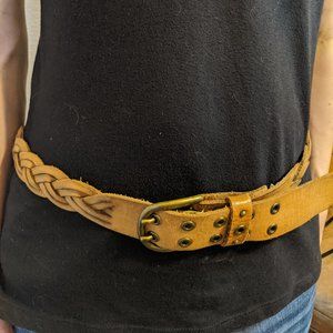 American Eagle Brown Leather Braided Belt